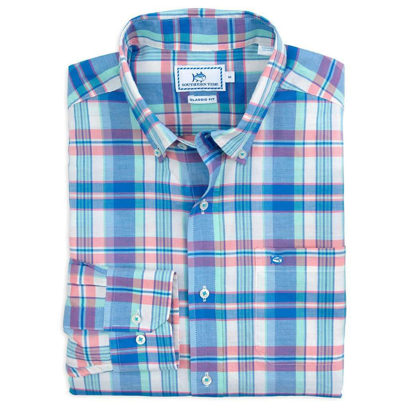 Long Bay Plaid Sport Shirt in Legacy Blue by Southern Tide - Country Club Prep