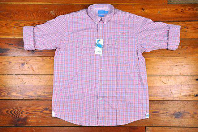 Marina Fishing Shirt in Coral Reef Tattersall by Coast - Country Club Prep