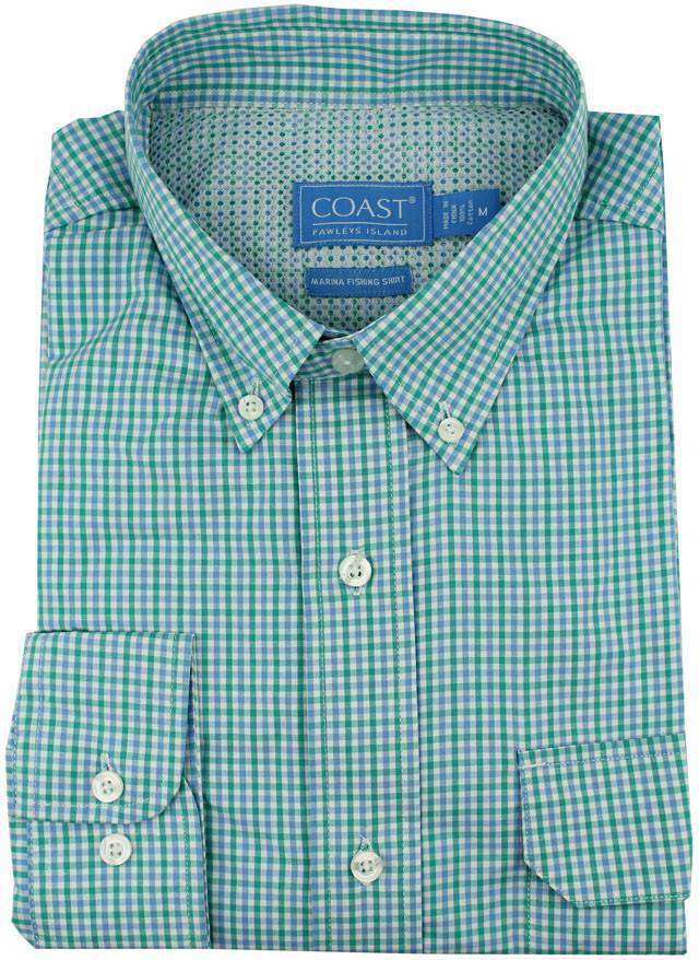 Marina Fishing Shirt in Gulfstream Tattersall by Coast - Country Club Prep