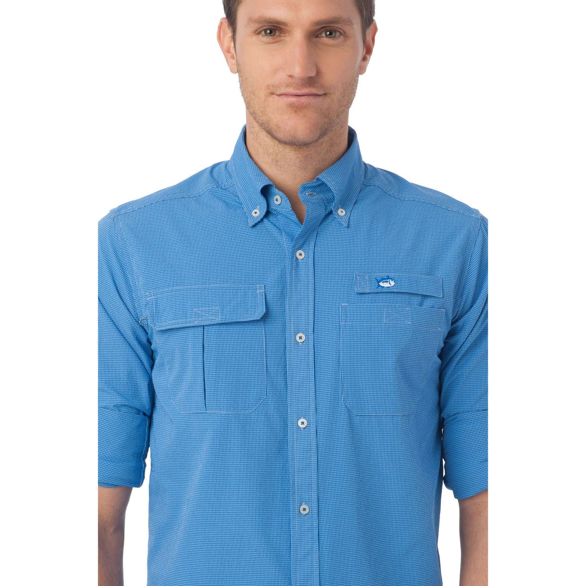 Marlin Check Fishing Shirt in Royal Blue by Southern Tide - Country Club Prep