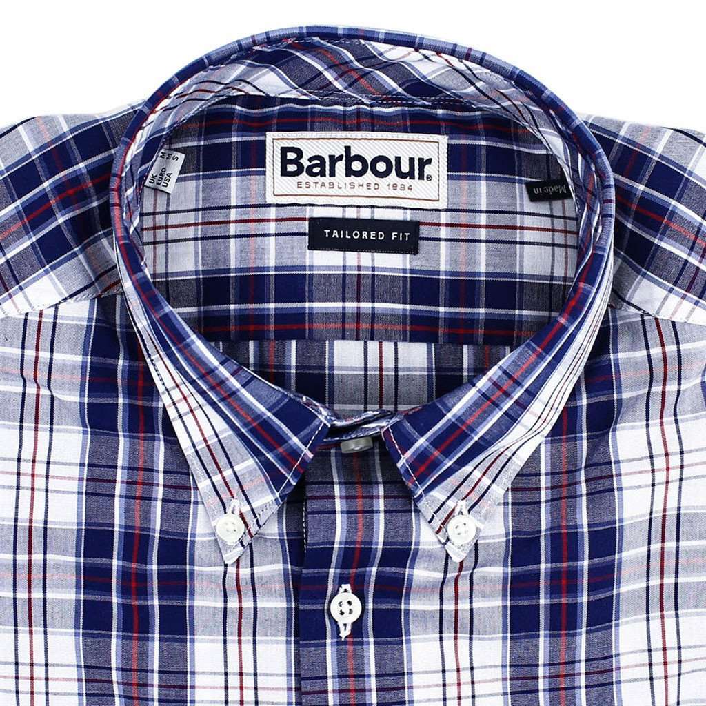 Marvin Tailored Fit Button Down in Chambray Blue by Barbour - Country Club Prep