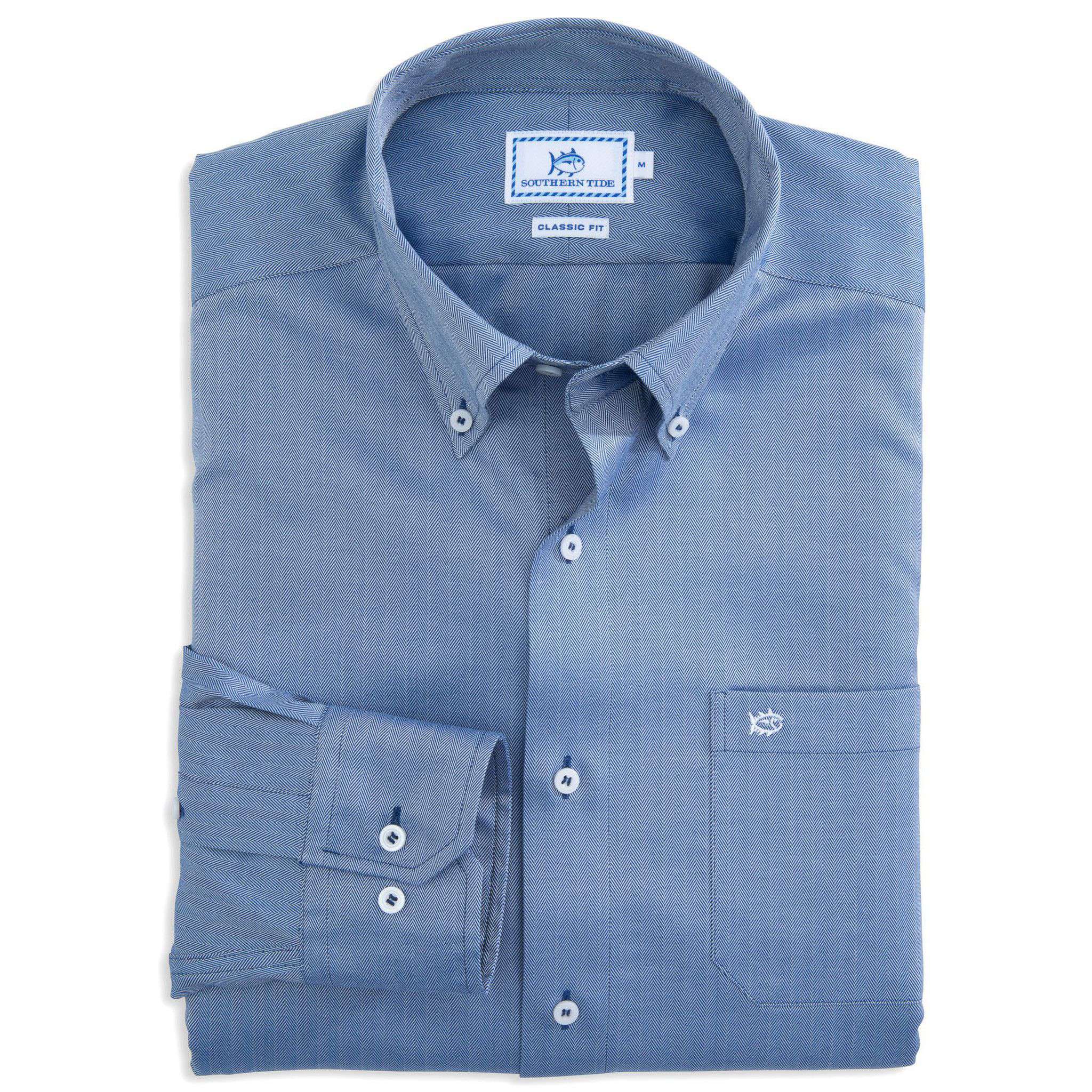 Modern Royalty Classic Fit Sport Shirt in Blue Lake by Southern Tide - Country Club Prep