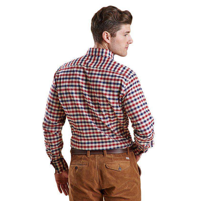 Moss Tailored Fit Button Down in Red by Barbour - Country Club Prep