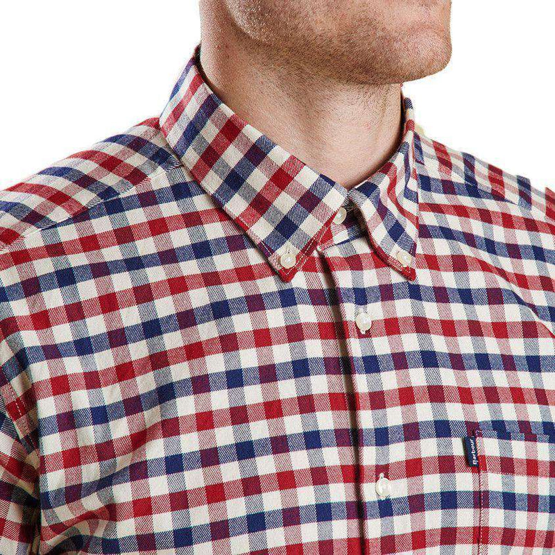 Moss Tailored Fit Button Down in Red by Barbour - Country Club Prep