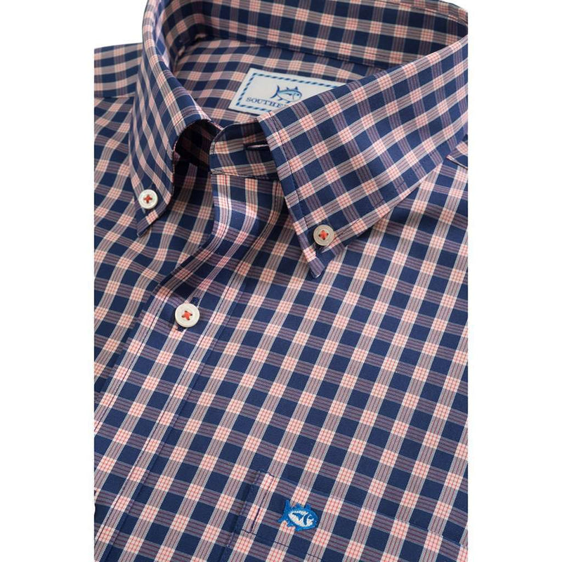 Mt. Pleasant Plaid Sport Shirt in Blue Night by Southern Tide - Country Club Prep