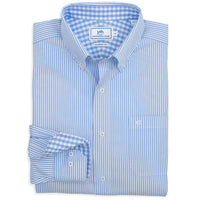 New Street Stripe Sport Shirt in Sail Blue by Southern Tide - Country Club Prep