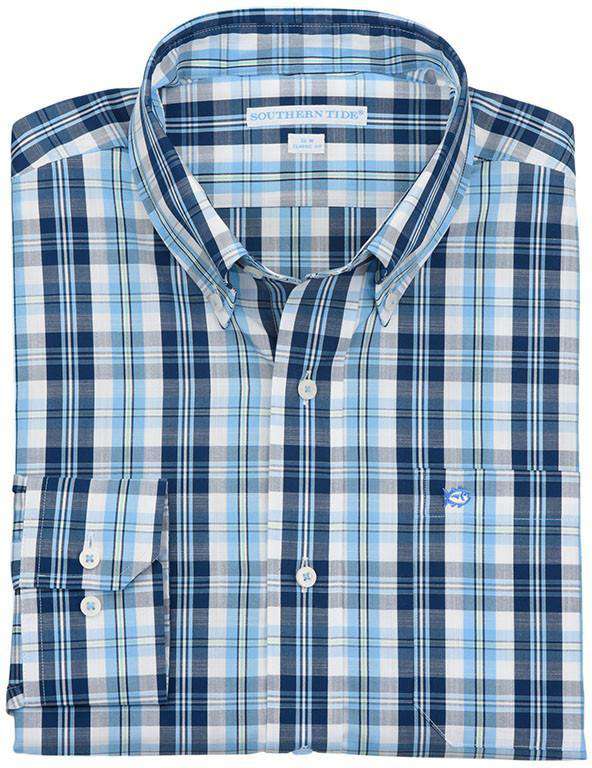 North Lagoon Classic Fit Sport Shirt in Ocean Channel Plaid by Southern Tide - Country Club Prep