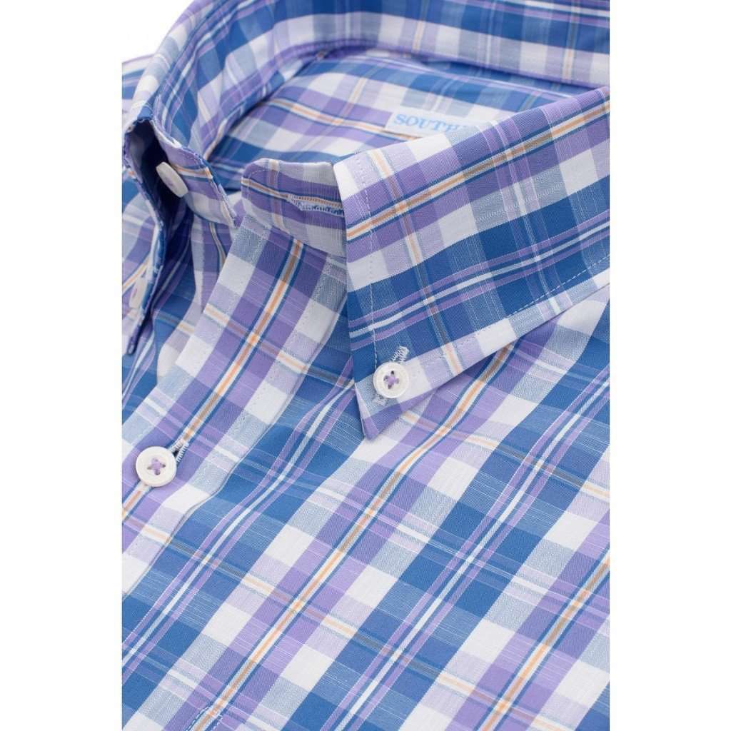 North Lagoon Plaid Tailored Sport Shirt in Orchid by Southern Tide - Country Club Prep