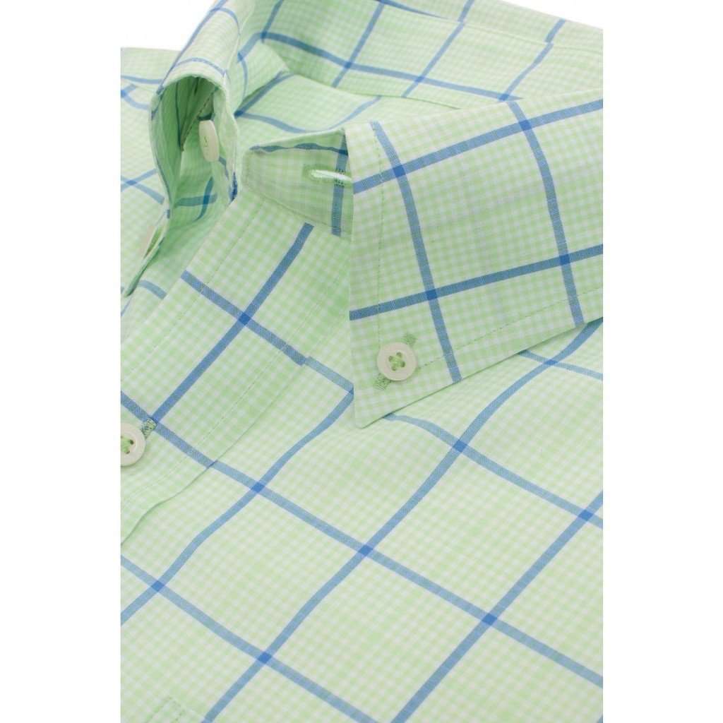 On Course Plaid Classic Fit Sport Shirt in Lime by Southern Tide - Country Club Prep
