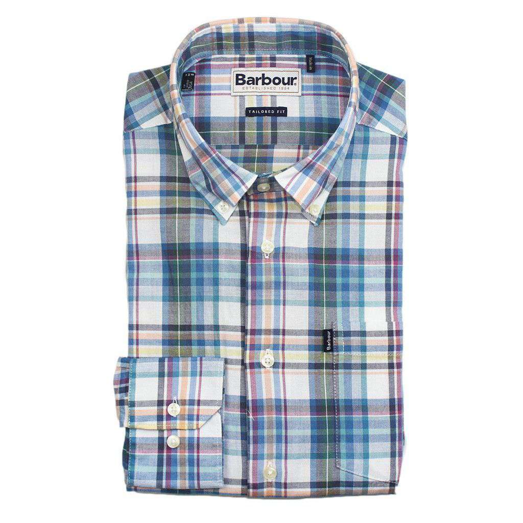 Orson Tailored Fit Button Down in Blue by Barbour - Country Club Prep