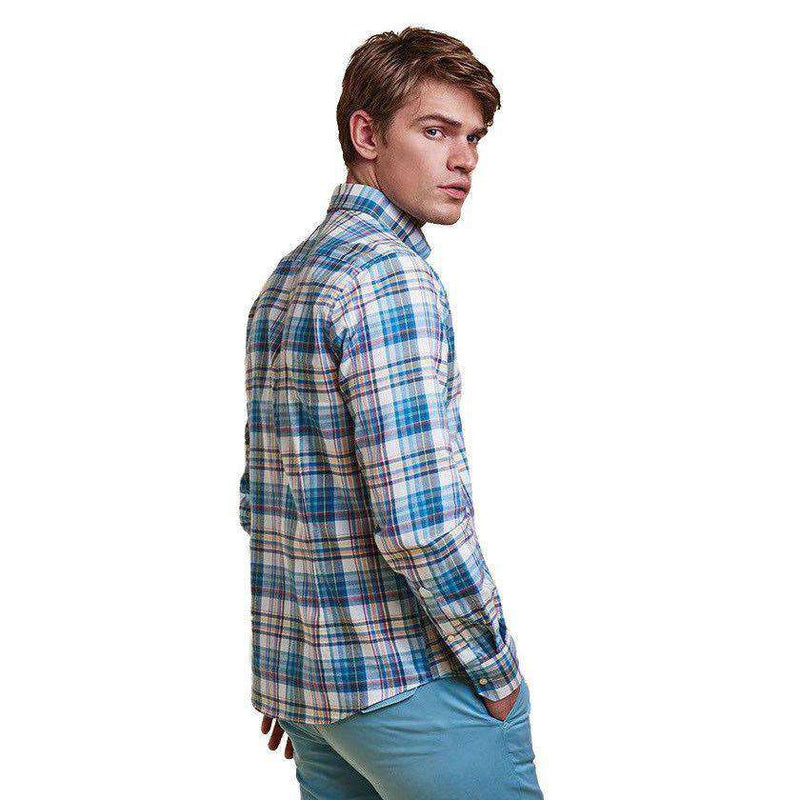 Orson Tailored Fit Button Down in Blue by Barbour - Country Club Prep