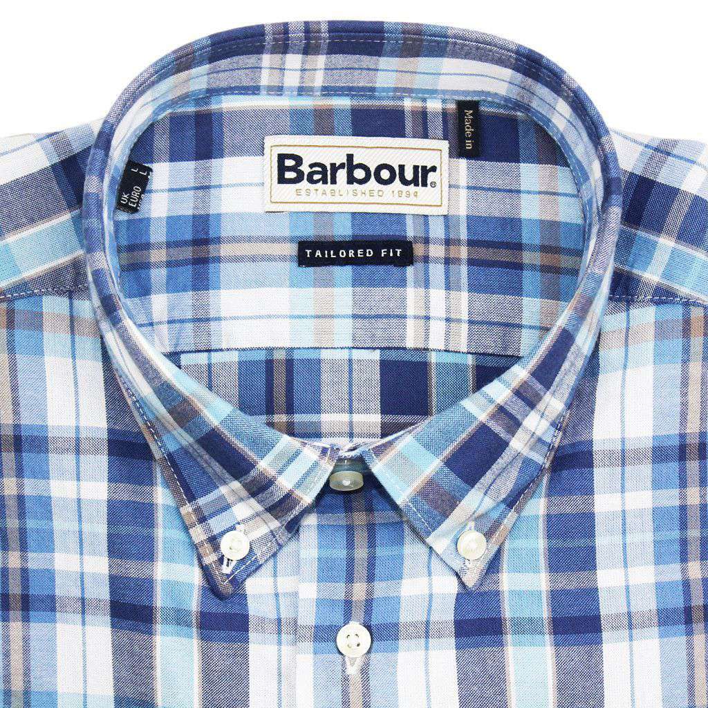 Orson Tailored Fit Button Down in Navy by Barbour - Country Club Prep
