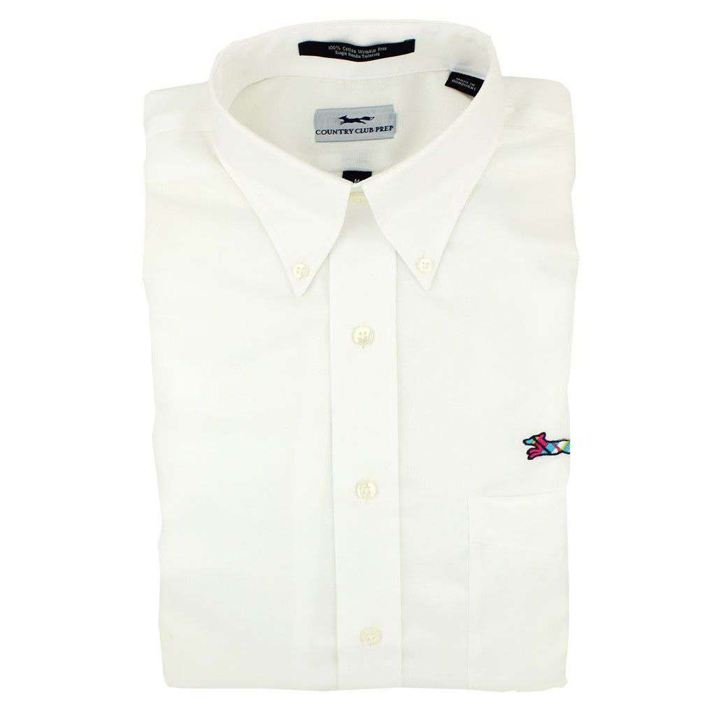 Oxford Button Down in White by Country Club Prep - Country Club Prep