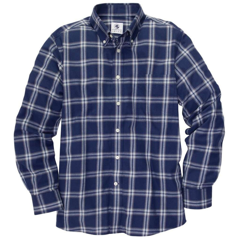 Palmer Southern Shirt in Navy Plaid by Southern Proper - Country Club Prep