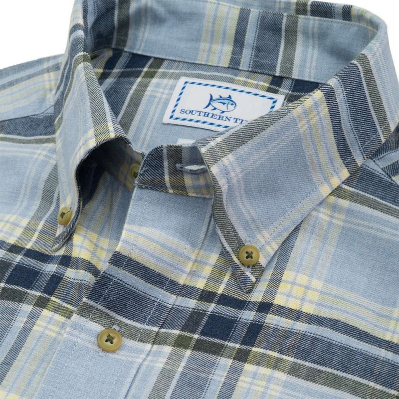 Pisgah Plaid Sport Shirt in Tsunami Grey by Southern Tide - Country Club Prep