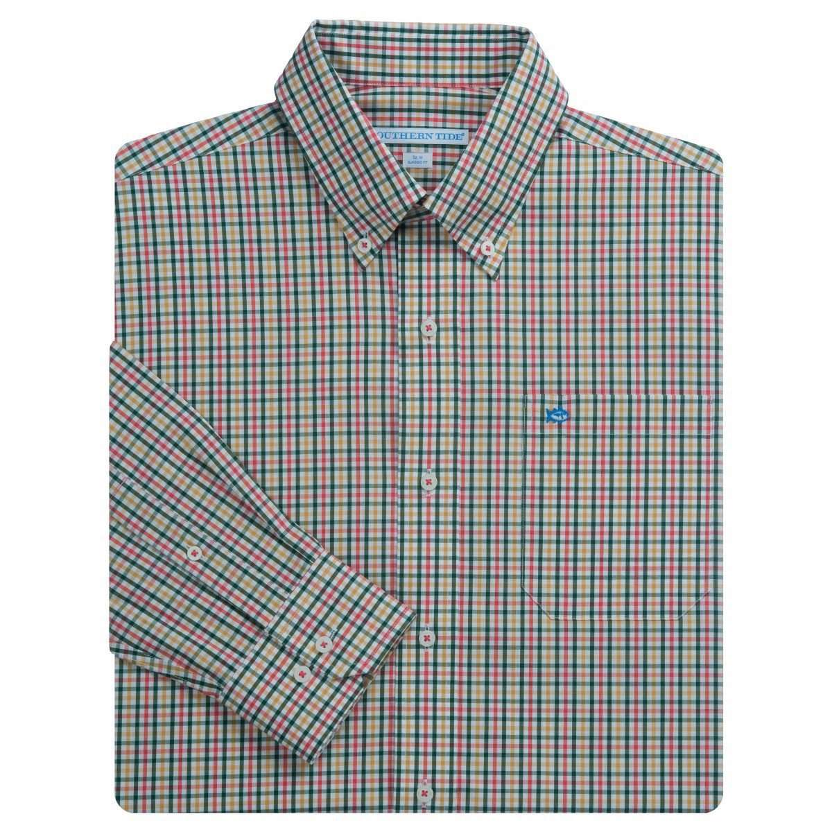 Plantation Plaid Sport Shirt in Grove by Southern Tide - Country Club Prep