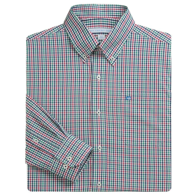 Plantation Plaid Sport Shirt in Thicket by Southern Tide - Country Club Prep