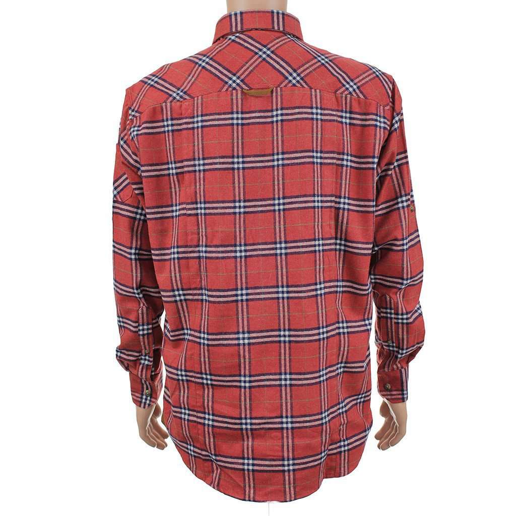 Plantation Shooting Shirt Button Down in Red by Southern Point Co. - Country Club Prep