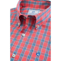 Port Royal Plaid Sport Shirt in Sunset Coral by Southern Tide - Country Club Prep