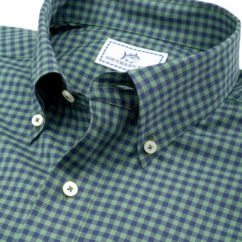 Ridgeland Plaid Sport Shirt in Dark Green by Southern Tide - Country Club Prep