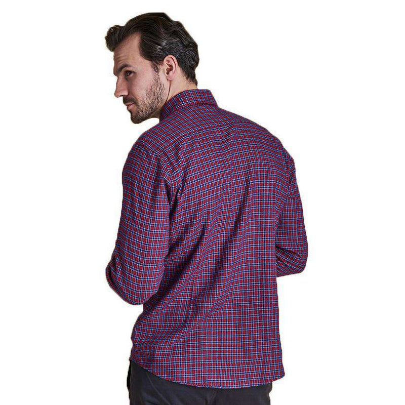 Rory Tailored Fit Button Down in Rich Red by Barbour - Country Club Prep