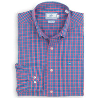 Savannah Check Sport Shirt in Dark Pink by Southern Tide - Country Club Prep