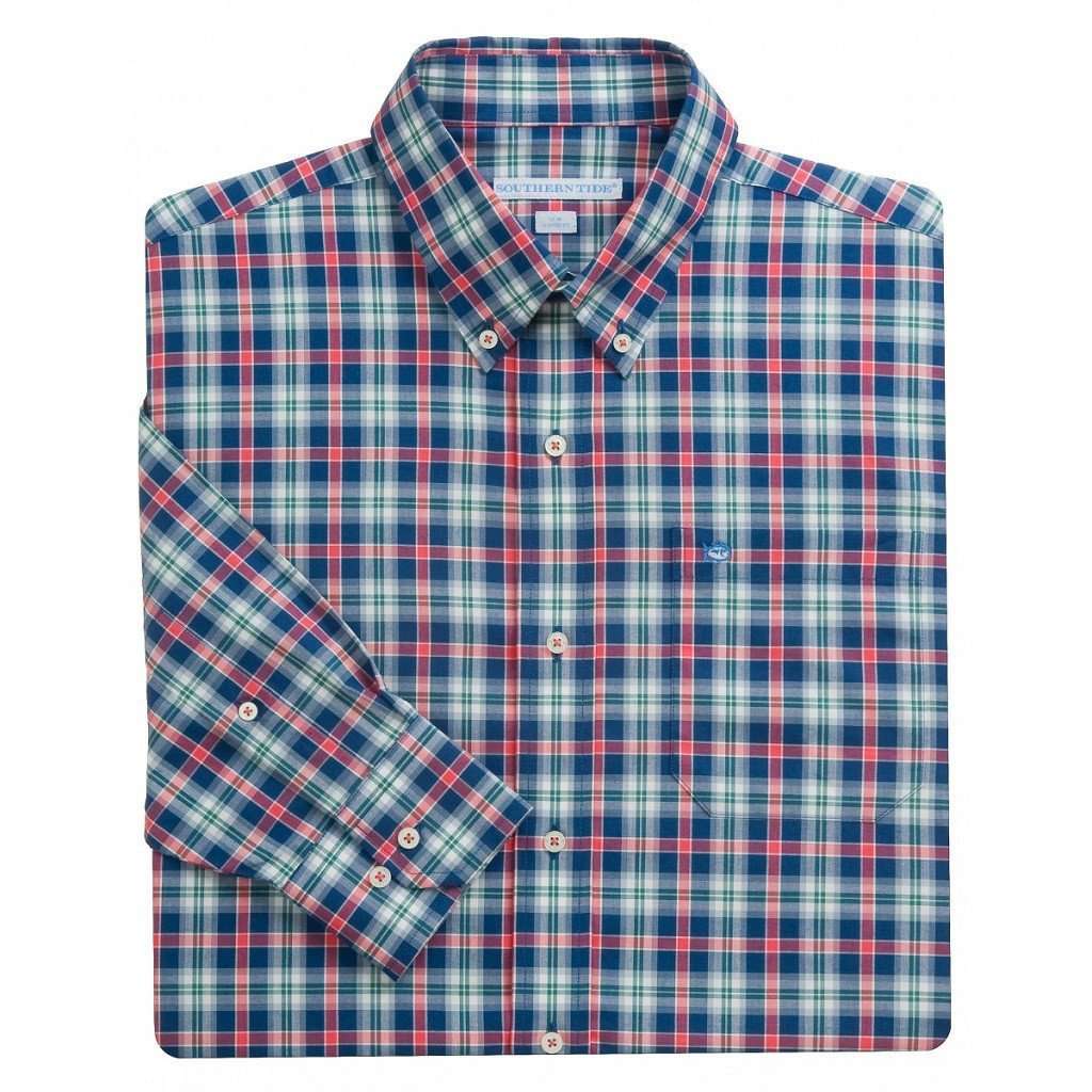 Savannah Plaid Classic Fit Sport Shirt in River Street by Southern Tide - Country Club Prep