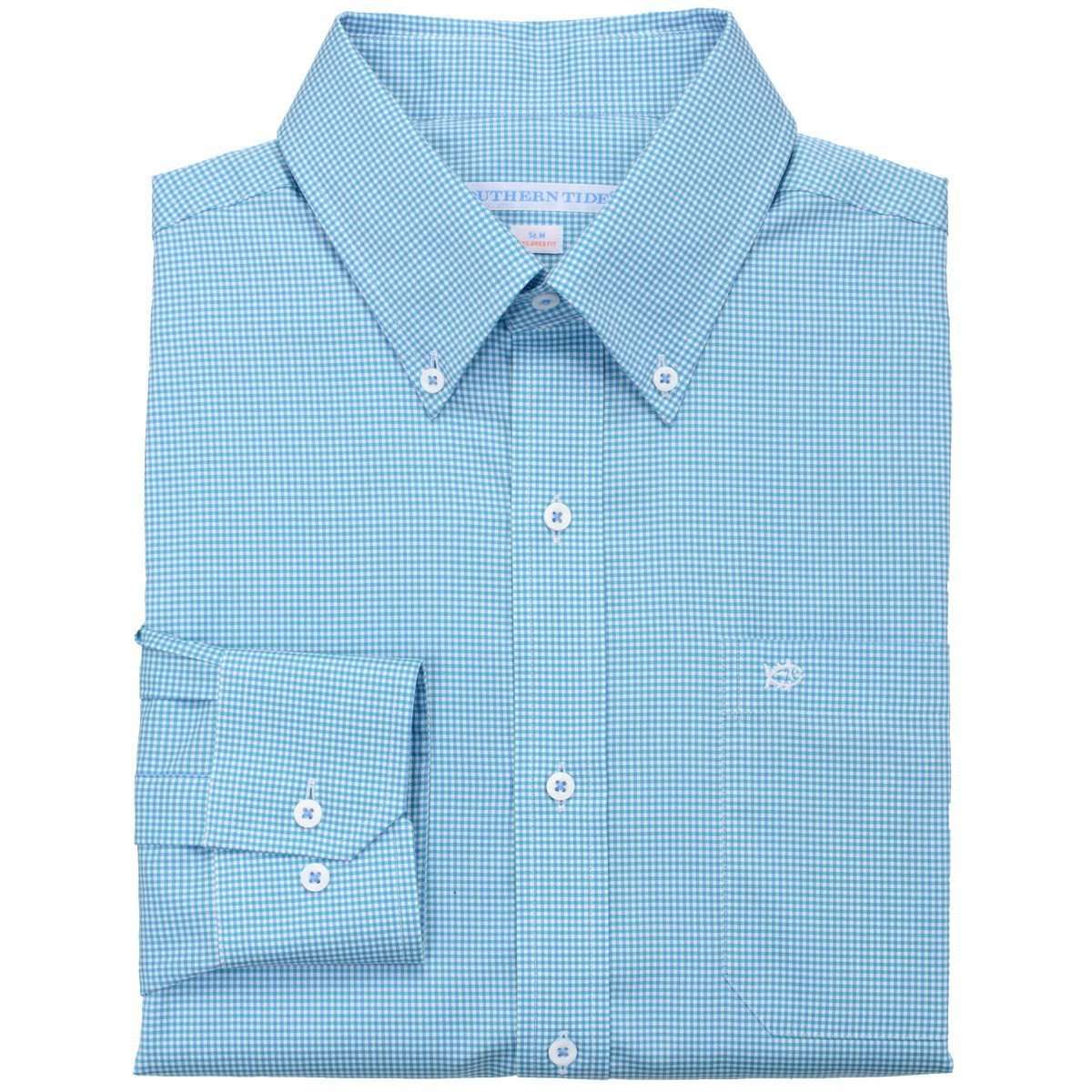 Sea Island Check Classic Fit Sport Shirt in Tidal Wave by Southern Tide - Country Club Prep