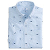 Set Adrift Stripe Short Sleeve Sport Shirt in Ocean Channel by Southern Tide - Country Club Prep