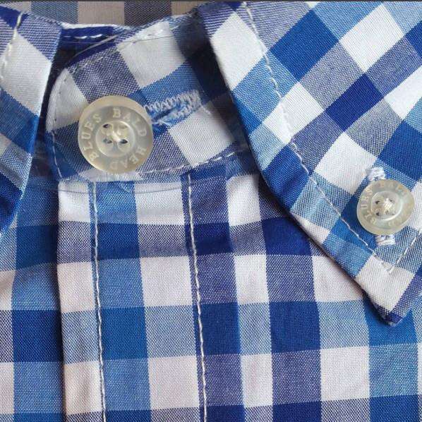 Shoals Club Button Down Shirt in Blue Check by Bald Head Blues - Country Club Prep