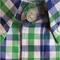 Shoals Club Button Down Shirt in Green Check by Bald Head Blues - Country Club Prep