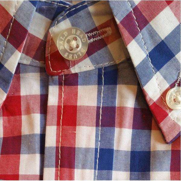 Shoals Club Button Down Shirt in Red Check by Bald Head Blues - Country Club Prep