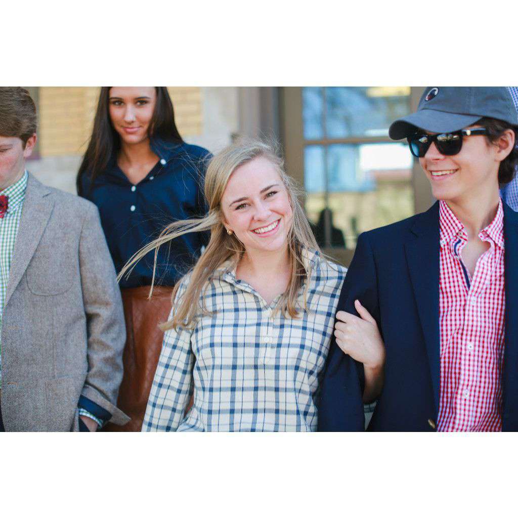 Small Gingham Sport Shirt in Red by Southern Proper - Country Club Prep