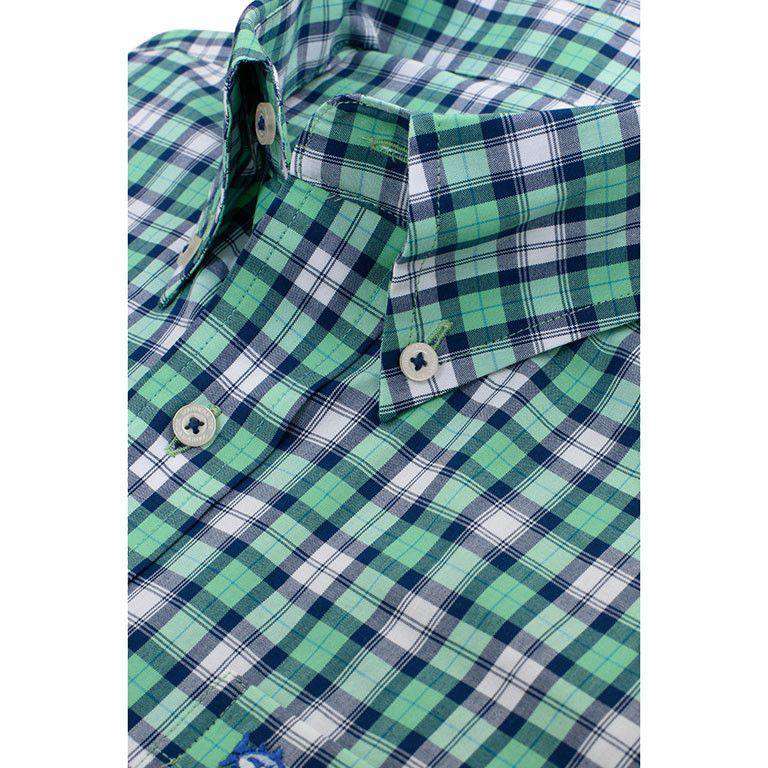 Sonar Plaid Sport Shirt in Starboard Green by Southern Tide - Country Club Prep
