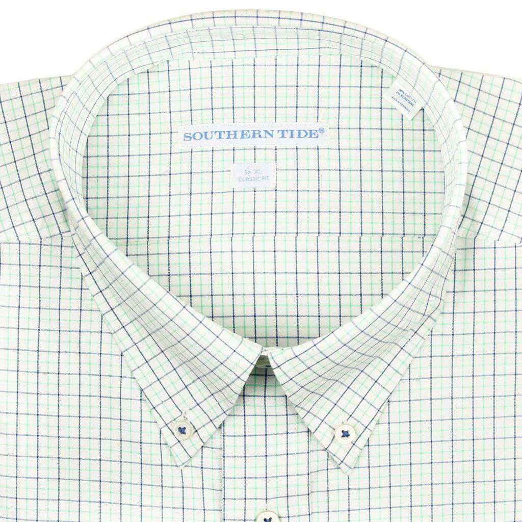 Sonar Plaid Sport Shirt in Starboard White by Southern Tide - Country Club Prep