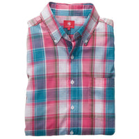Southern Shirt in Pink & Brown Plaid by Southern Proper - Country Club Prep