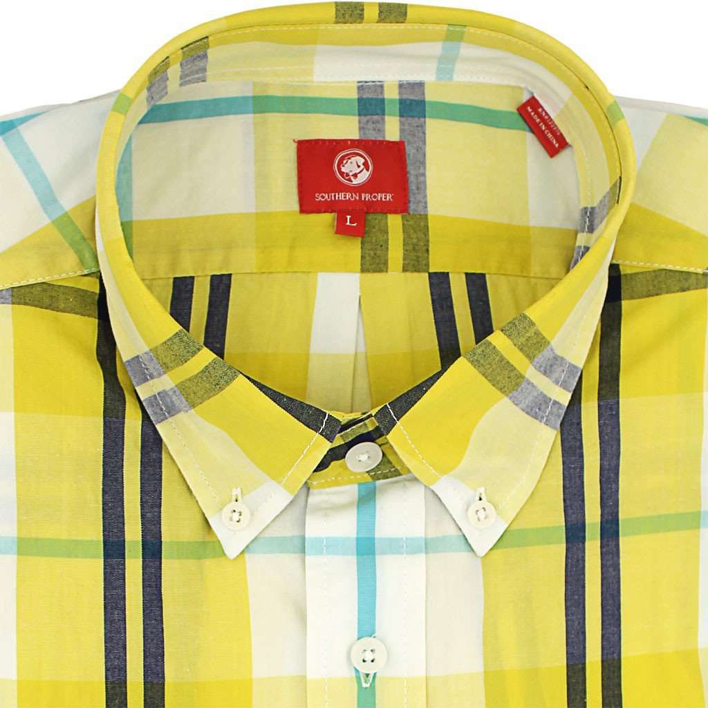 Southern Shirt in Yellow Plaid by Southern Proper - Country Club Prep