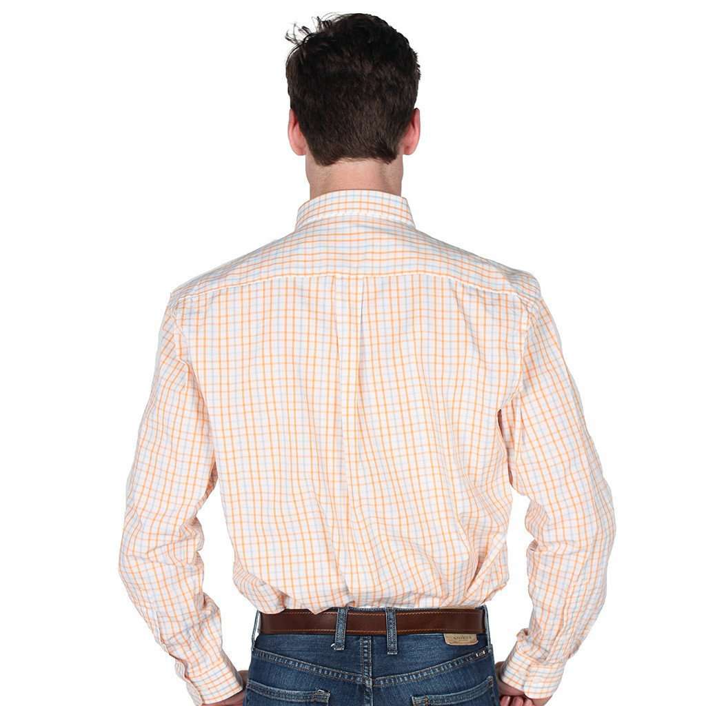 Sport Shirt in Orange and Blue Gingham by Coast - Country Club Prep