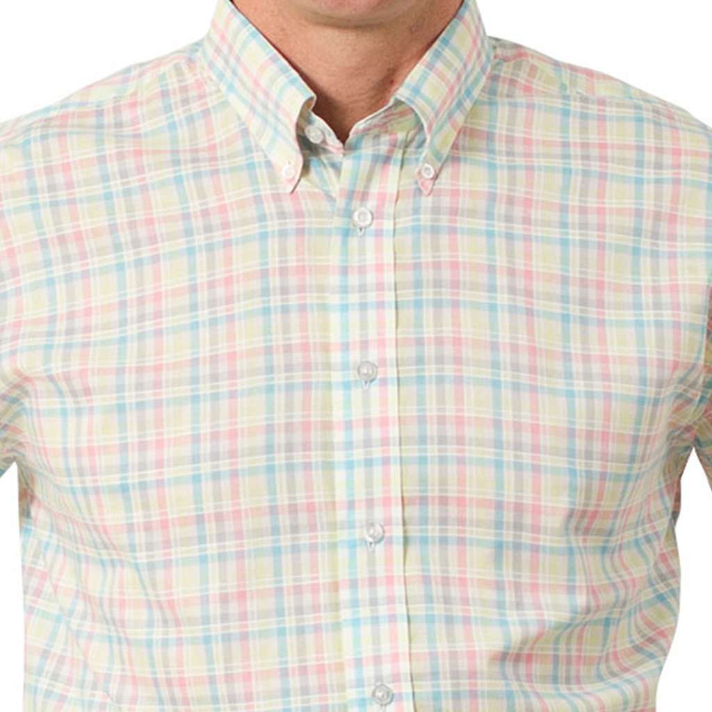 Straight Wharf Button Down in Admiral Check by Castaway Clothing - Country Club Prep