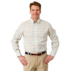 Straight Wharf Button Down in Admiral Check by Castaway Clothing - Country Club Prep