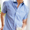 Tailored Short Sleeve Cast Off Check Sport Shirt in Over Sea Blue by Southern Tide - Country Club Prep