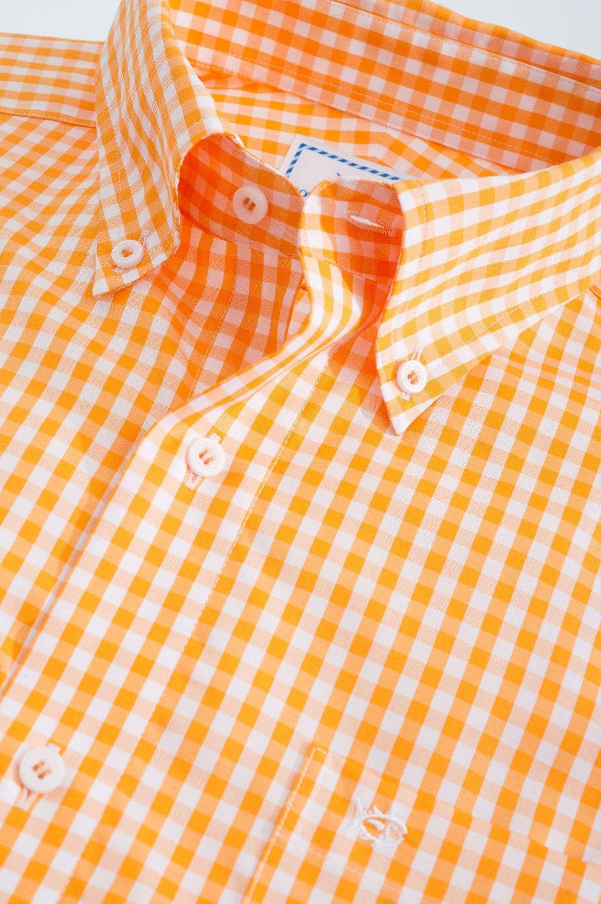Team Colors Gingham Sport Shirt in Rocky Top Orange by Southern Tide - Country Club Prep