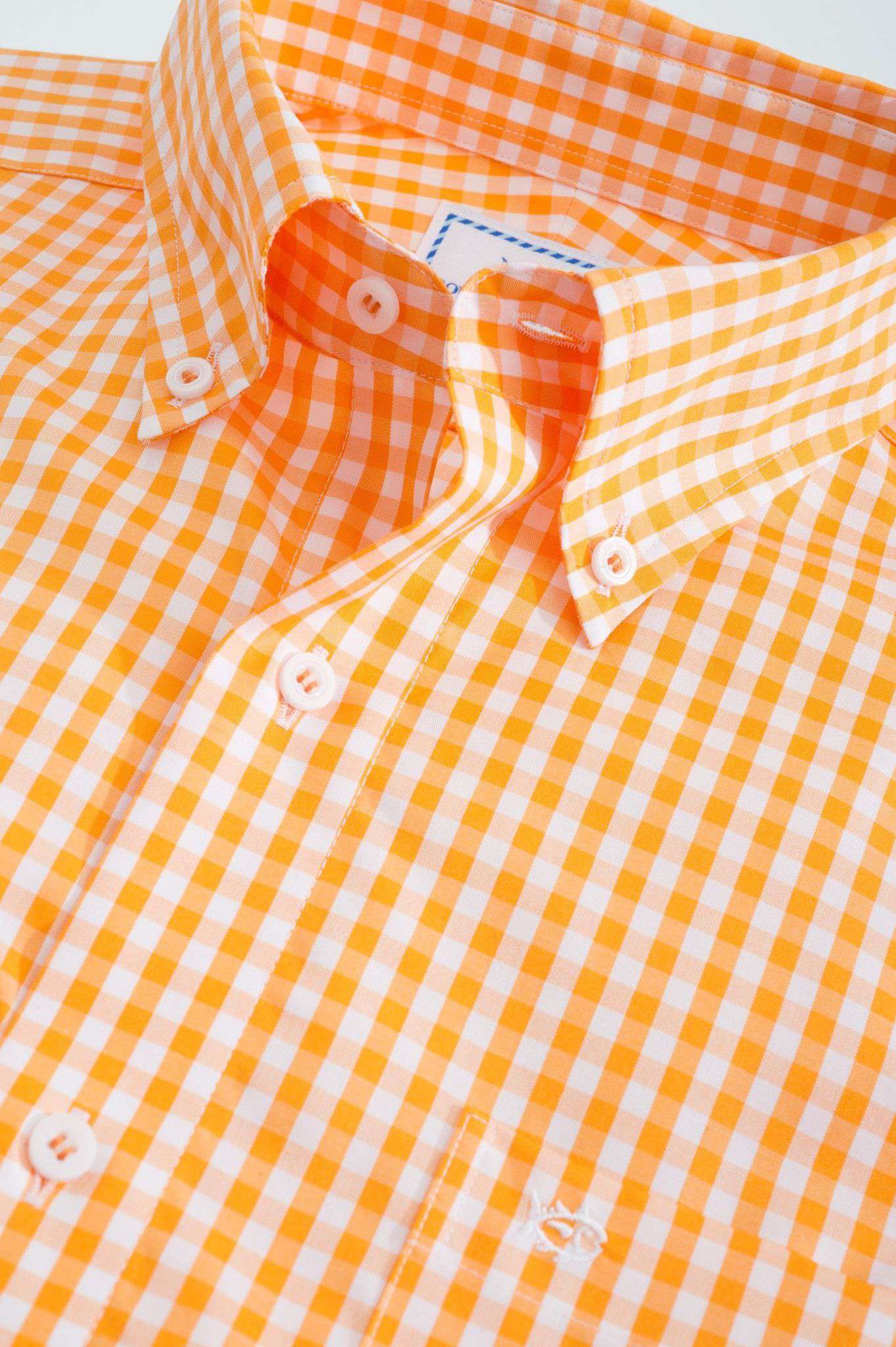 Team Colors Gingham Sport Shirt in Rocky Top Orange by Southern Tide S