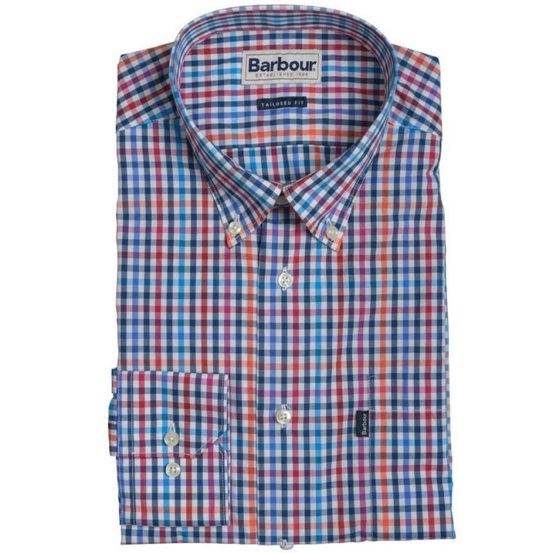 Terence Tailored Fit Button Down in Red by Barbour - Country Club Prep