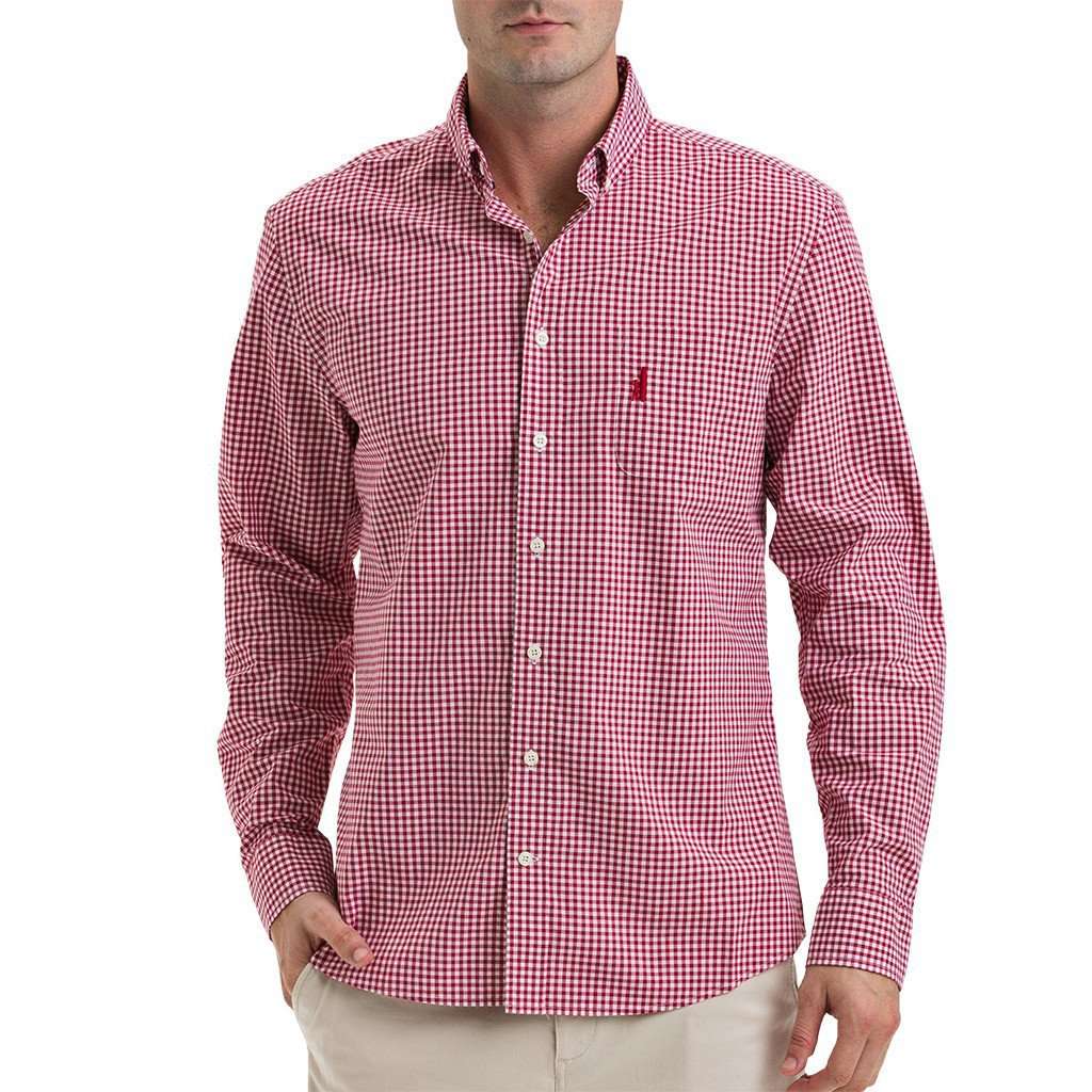 The Berner Button-Down in Sweet Berry Red by Johnnie-O - Country Club Prep