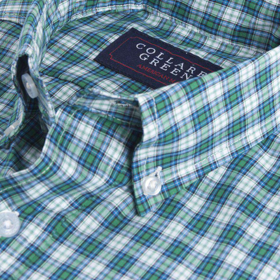 The Byrd Button Down in Blue and Green by Collared Greens - Country Club Prep