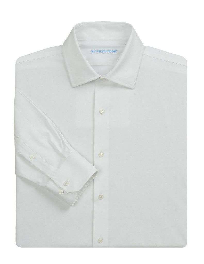 The Gentleman's Spread Collar Sport Shirt in White by Southern Tide - Country Club Prep