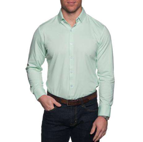 The Gingham Dress Shirt in Steinbeck Light Green by Mizzen+Main - Country Club Prep