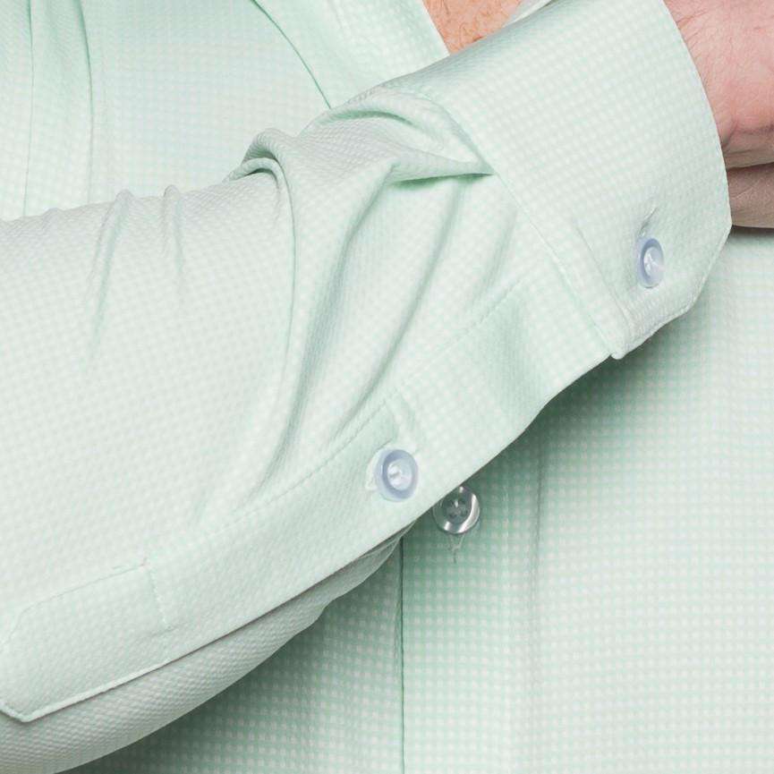 The Gingham Dress Shirt in Steinbeck Light Green by Mizzen+Main - Country Club Prep