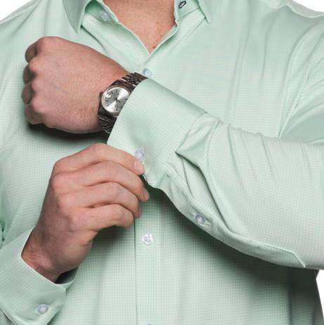 The Gingham Dress Shirt in Steinbeck Light Green by Mizzen+Main - Country Club Prep